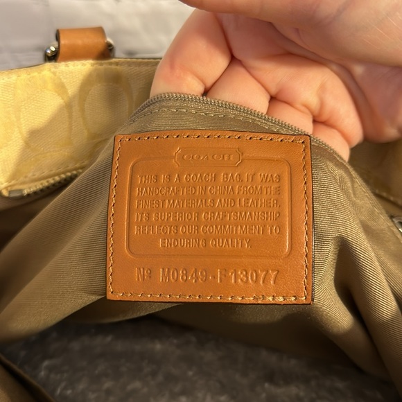 Coach Yellow Monogram Handbag - Picture 7 of 8